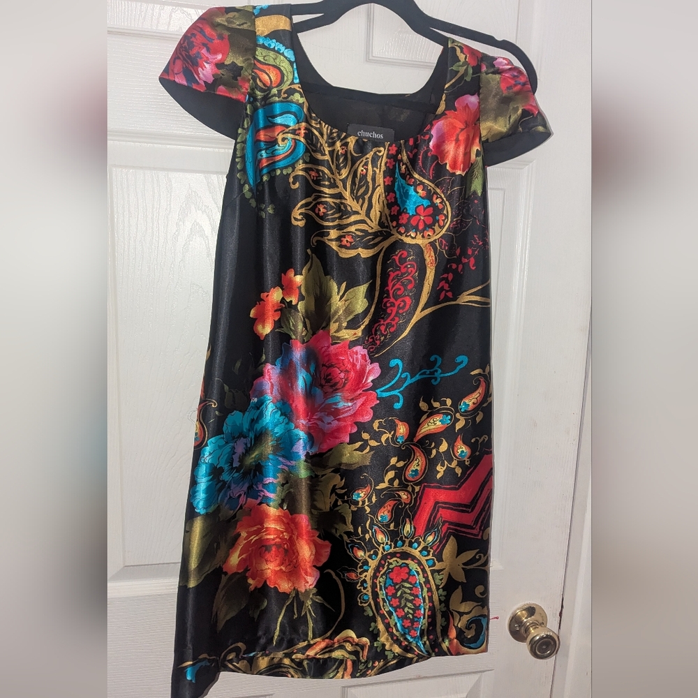 Floral cap sleeve dress